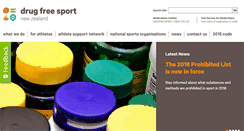 Desktop Screenshot of drugfreesport.org.nz