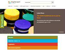 Tablet Screenshot of drugfreesport.org.nz